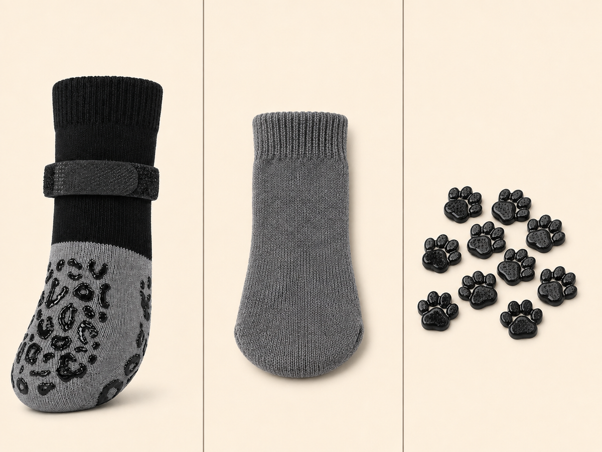 SecureStep comparison with plain socks and individual grips