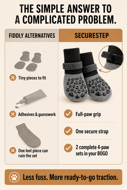 SecureStep compared with fiddly traction alternatives